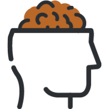 Icon of a Person With Exposed Brain