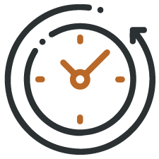 clock icon representing gradual reducing