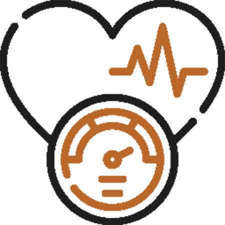 icon showing the effects of addiction on the body can increased High blood pressure