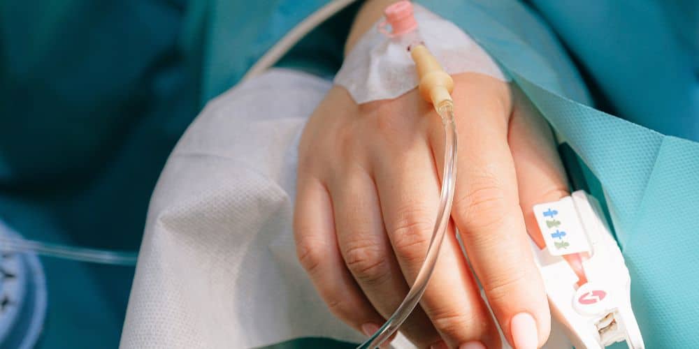 Photo Of A Patient With Iv Line