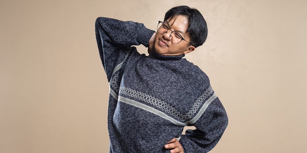 photo of man with body discomfort