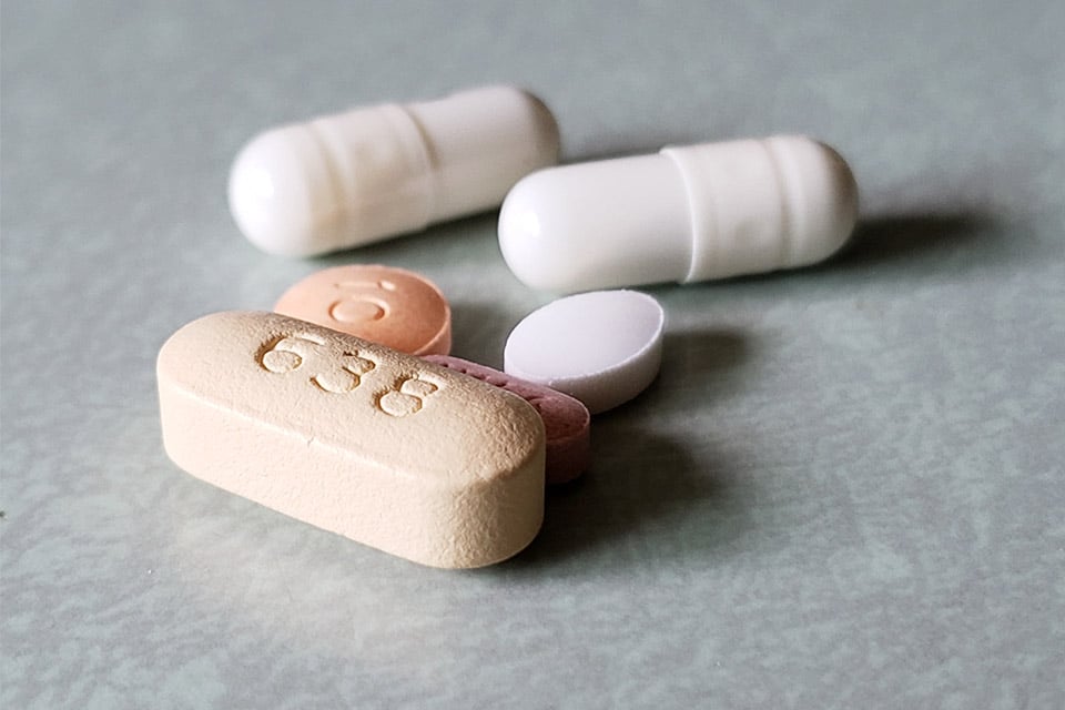 photo of pills with different colors