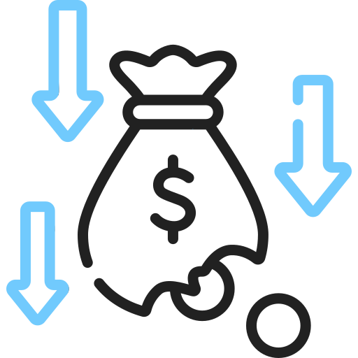 icon showing financial issues