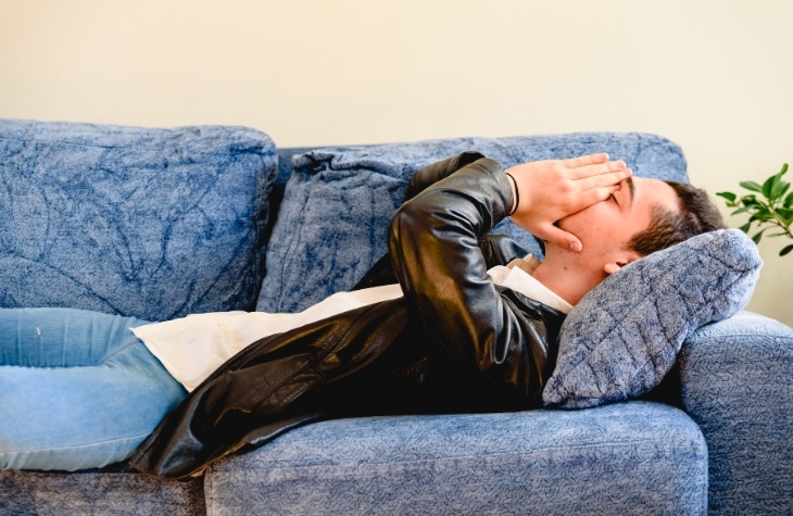 person with late withdrawal symptoms