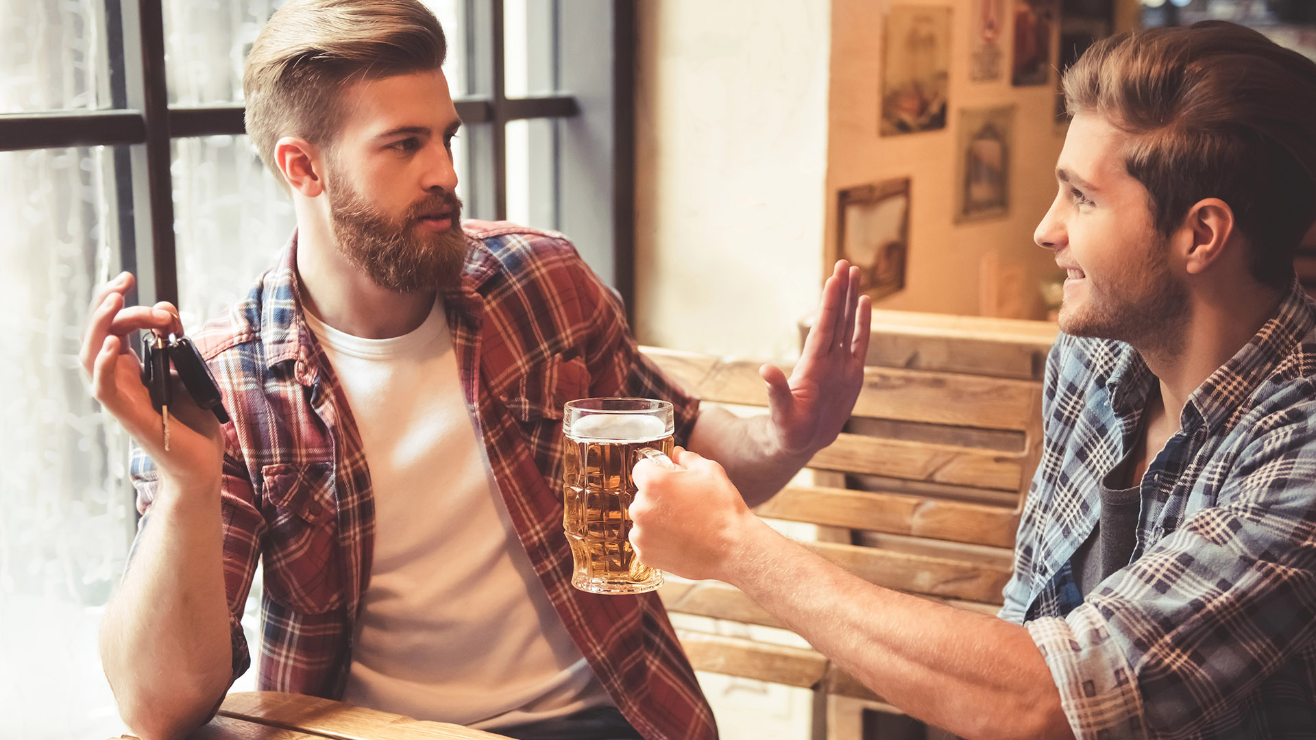 person refuses to drink alcohol