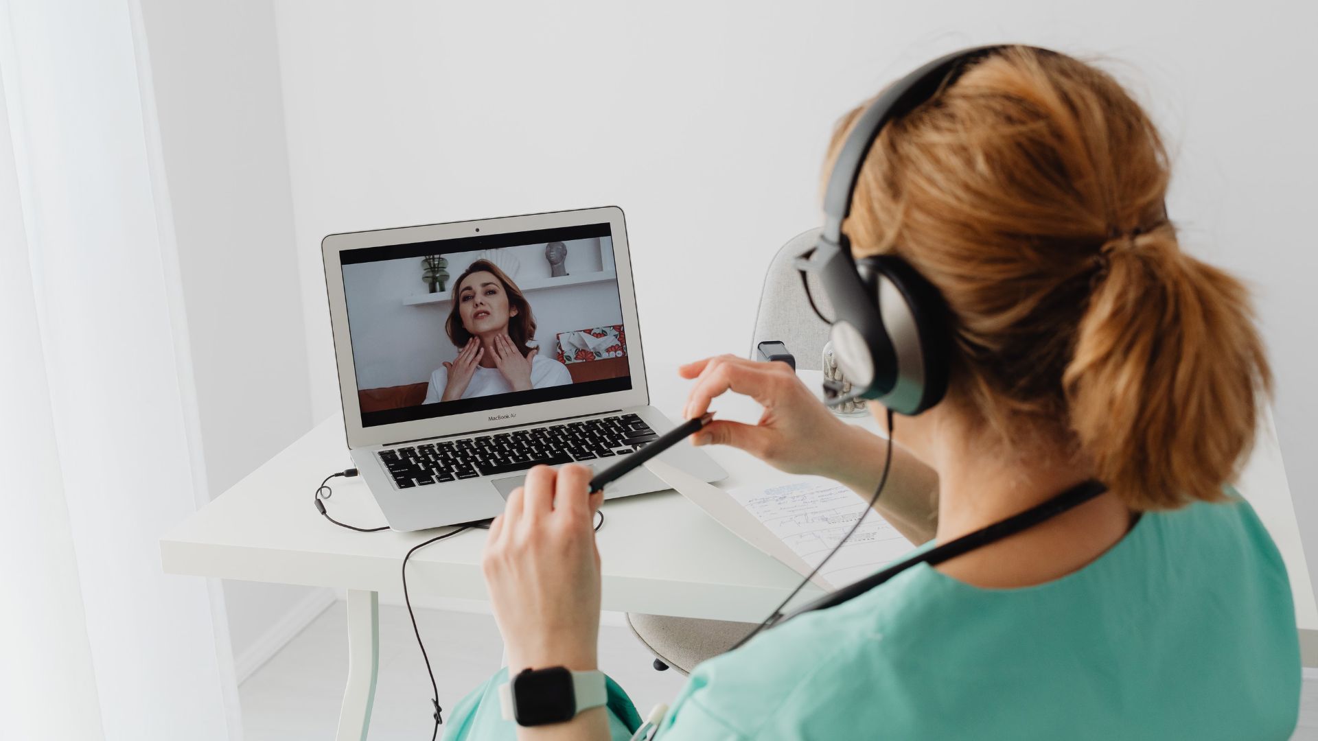 doctor conducting an online consultation